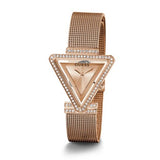 Guess Fame Diamonds Rose Gold Dial Rose Gold Mesh Bracelet Watch for Women - GW0508L3