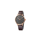 Calvin Klein Even Grey Dial Brown Leather Strap Watch for Women - K7B236G3