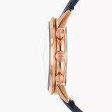 Fossil Townsman Chronograph Blue Dial Blue Leather Strap Watch for Men - FS5436