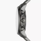 Fossil Goodwin Chrono Analog Black Dial Grey Steel Strap Watch for Men - FS5518