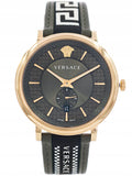 Versace V-Circle Quartz Green Dial Green Leather Strap Watch for Men - VEBQ01519