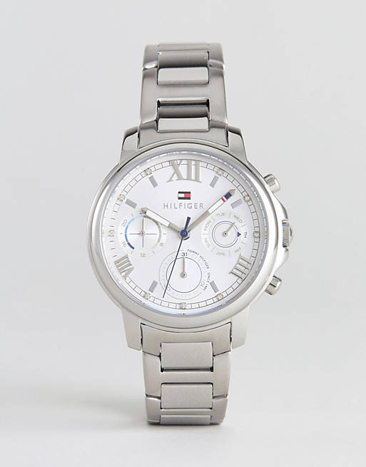 Tommy Hilfiger Claudia Silver Dial Silver Steel Strap Watch for Women - 1781741