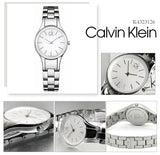 Calvin Klein Simplicity White Dial Silver Steel Strap Watch for Women - K4323126