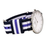 Daniel Wellington Classic Trinity White Dial Three Tone Nylon Strap Watch For Women - 0609DW