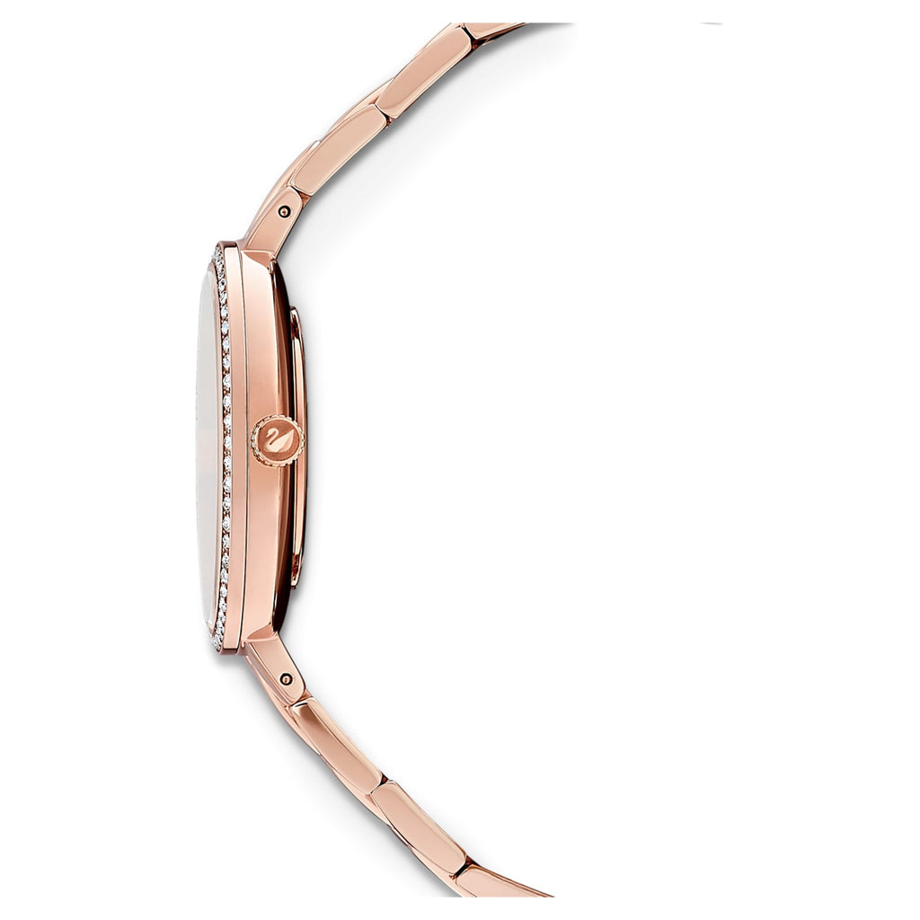 Swarovski Cosmopolitan Diamond Powder Silver Dial Rose Gold Steel Strap Watch for Women - 5517803