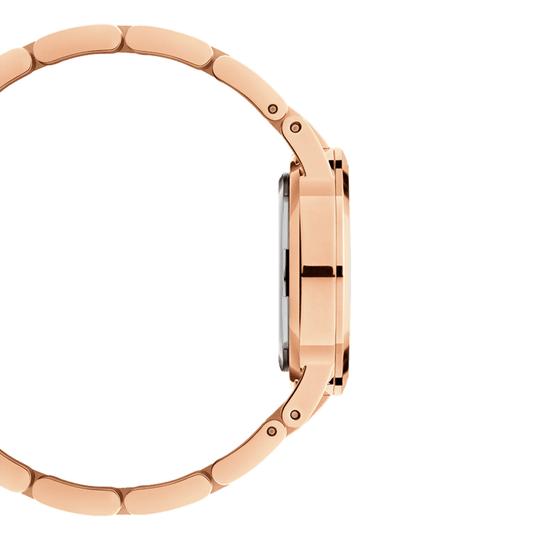 Daniel Wellington Iconic Link Unitone Rose Gold Dial Rose Gold Steel Strap Watch For Women - DW00100401