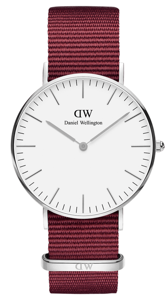 Daniel Wellington Classic Roselyn White Dial Red NATO Strap Watch For Women - DW00100268