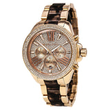 Michael Kors Wren Diamonds Rose Gold Dial Two Tone Steel Strap Watch for Women - MK6159