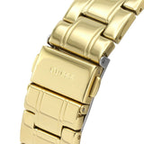 Guess Sparkler Diamonds Black Dial Gold Steel Strap Watch for Women - GW0111L2