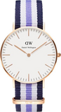 Daniel Wellington Classic Trinity White Dial Three Tone Nylon Strap Watch For Women - 0509DW