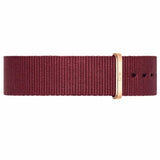 Daniel Wellington Classic Roselyn White Dial Maroon Nylon Strap Watch For Women - DW00100267