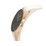 Daniel Wellington Classic Dover Black Dial White Nylon Strap Watch For Women - DW00100310