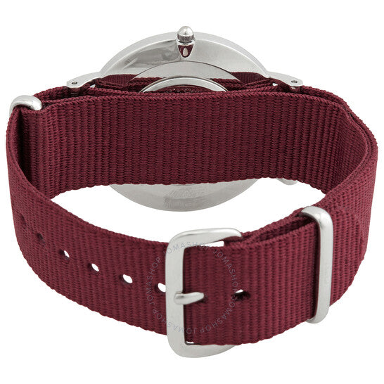 Daniel Wellington Classic Roselyn Black Dial Maroon Nylon Strap Watch For Women - DW00100274