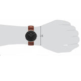 Daniel Wellington Classic St Mawes Black Dial Brown Leather Strap Watch For Men - DW00100130