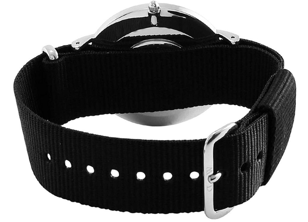 Daniel Wellington Classic Cornwall Black Dial Black Nylon Strap Watch For Women - DW00100149