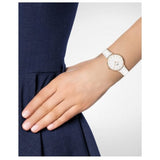 Daniel Wellington Petite White Dial White Leather Strap Watch For Women - DW00100249