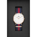 Daniel Wellington Classic Oxford White Dial Two Tone NATO Strap Watch For Men - DW00100001