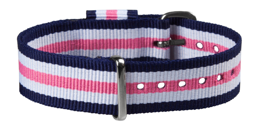 Daniel Wellington Classic Southampton White Dial Three Tone Nylon Strap Watch For Women - DW00100050