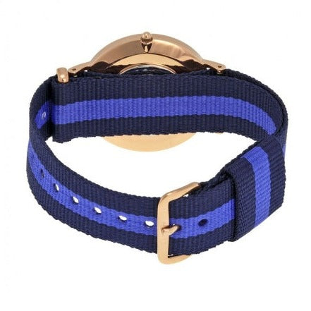 Daniel Wellington Classic Swansea White Dial Two Tone Nylon Strap Watch For Women - 0504DW