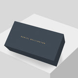 Daniel Wellington Quadro White Dial Black Leather Strap Watch For Women - DW00100434