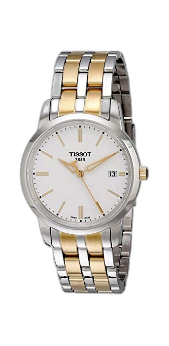 Tissot T Classic Dream White Dial Two Tone Steel Strap Watch for Men - T033.410.22.011.01