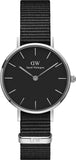 Daniel Wellington Petite Cornwall Black Dial Black Nylon Strap Watch For Women - DW00100248