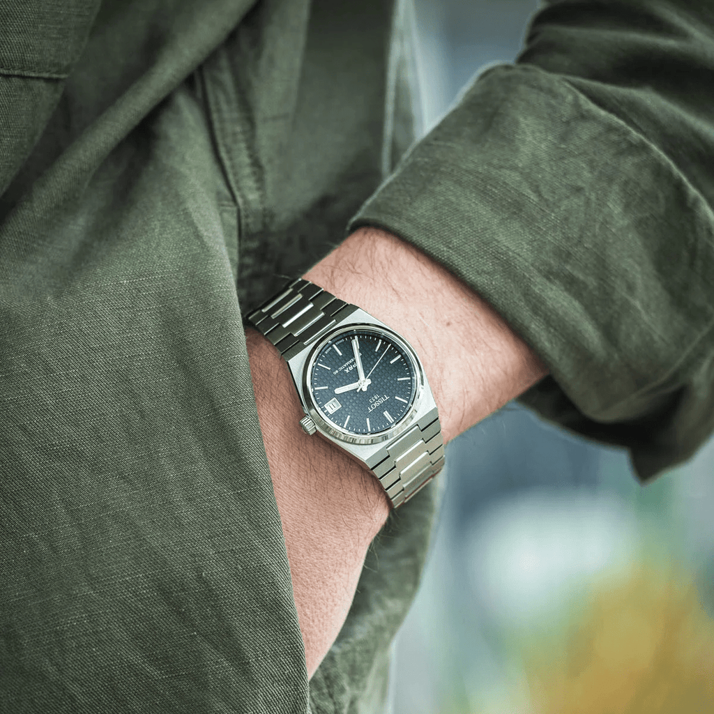 Tissot PRX Powermatic 80 Green Dial Silver Steel Strap Watch for Men - T137.207.11.091.00