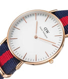 Daniel Wellington Classic Oxford White Dial Two Tone NATO Strap Watch For Women - DW00100029