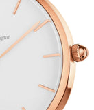 Daniel Wellington Classic Petite Bristol White Dial Brown Leather Strap Watch For Women - DW00100227