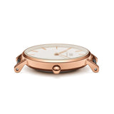 Daniel Wellington Classic Petite Dover White Dial White Nylon Strap Watch For Women - DW00100313