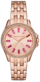 Michael Kors Mini Pilot Quartz Gold Dial Gold Steel Strap Watch For Women - MK7367