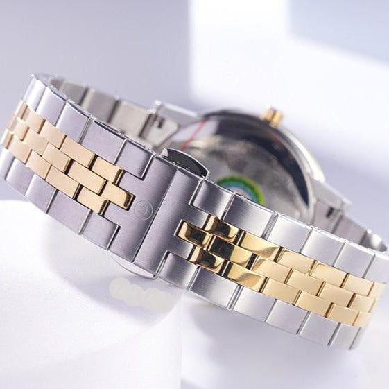 Movado Museum Classic Black Dial Two Tone Steel Strap Watch for Men - 0607200