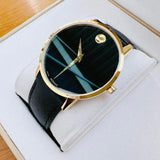 Movado Museum Classic Quartz Black Dial Black Leather Strap Watch for Men - 0607195