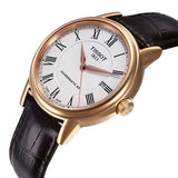 Tissot T Classic Carson Powermatic 80 White Dial Brown Leather Strap Watch for Men - T085.407.36.013.00