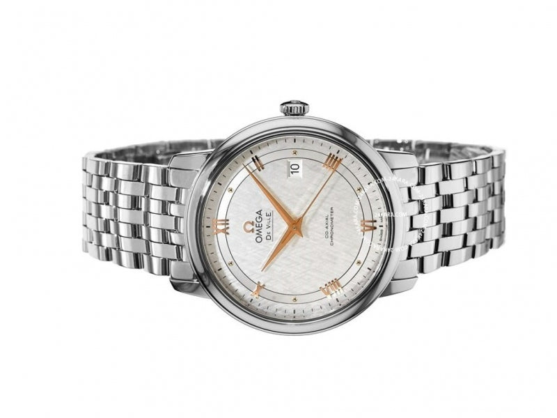 Omega De Ville Prestige Co Axial Silver Dial Silver Steel Strap Watch for Men - 424.10.40.20.02.004