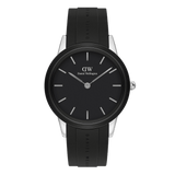 Daniel Wellington Iconic Motion Black Dial Black Rubber Strap Watch For Men - DW00100425