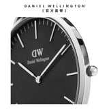 Daniel Wellington Classic Cornwall Black Dial Black Nylon Strap Watch For Women - DW00100149