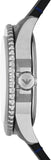 Emporio Armani Diver Three-Hand Quartz Blue Dial Blue Leather Strap Watch For Men - AR11516