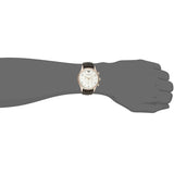 Emporio Armani Beta Chronograph White Dial Brown Leather Strap Watch For Men - AR1916