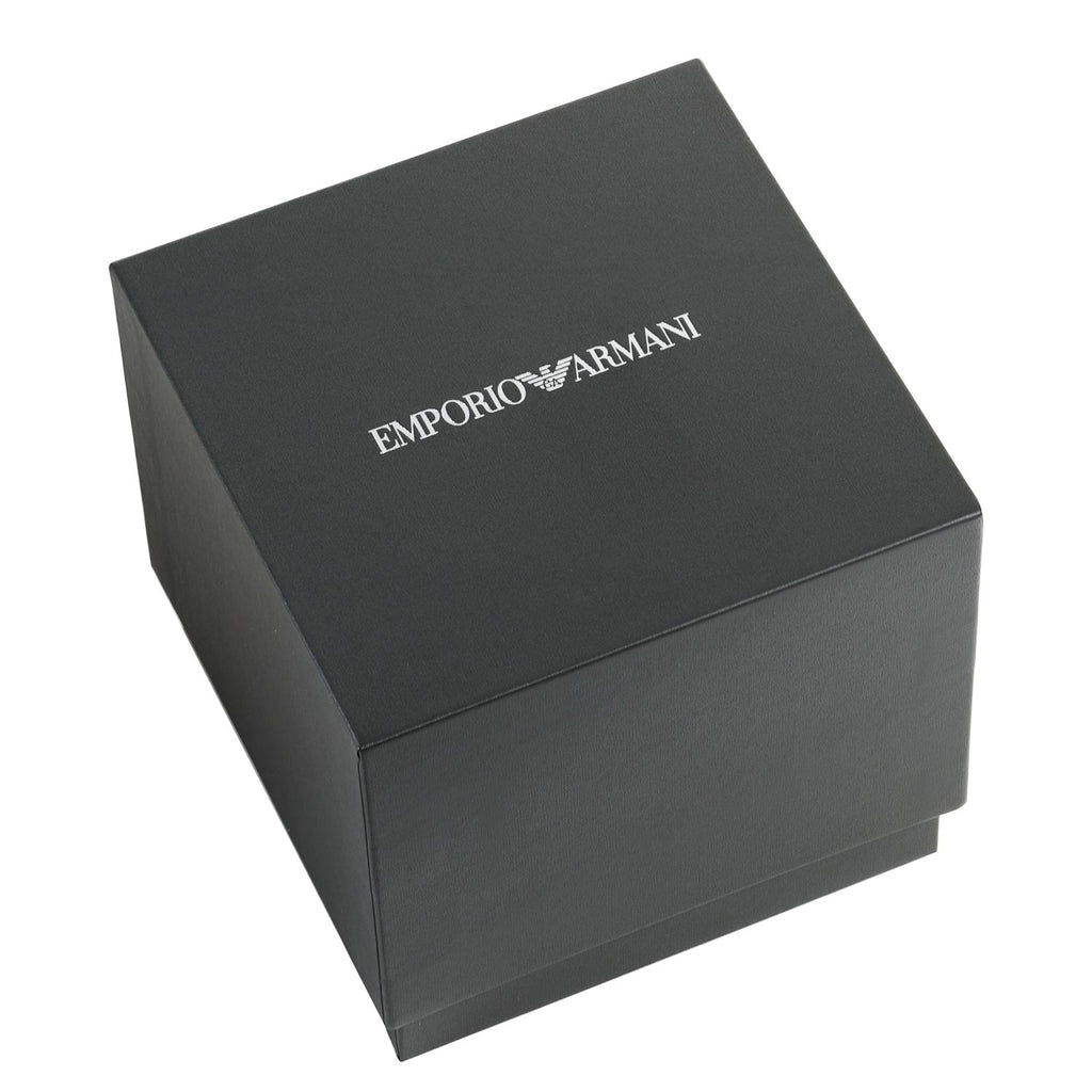 Emporio Armani Sea Explorer Automatic Yellow Dial Black Silicone Strap Watch For Men - AR60085