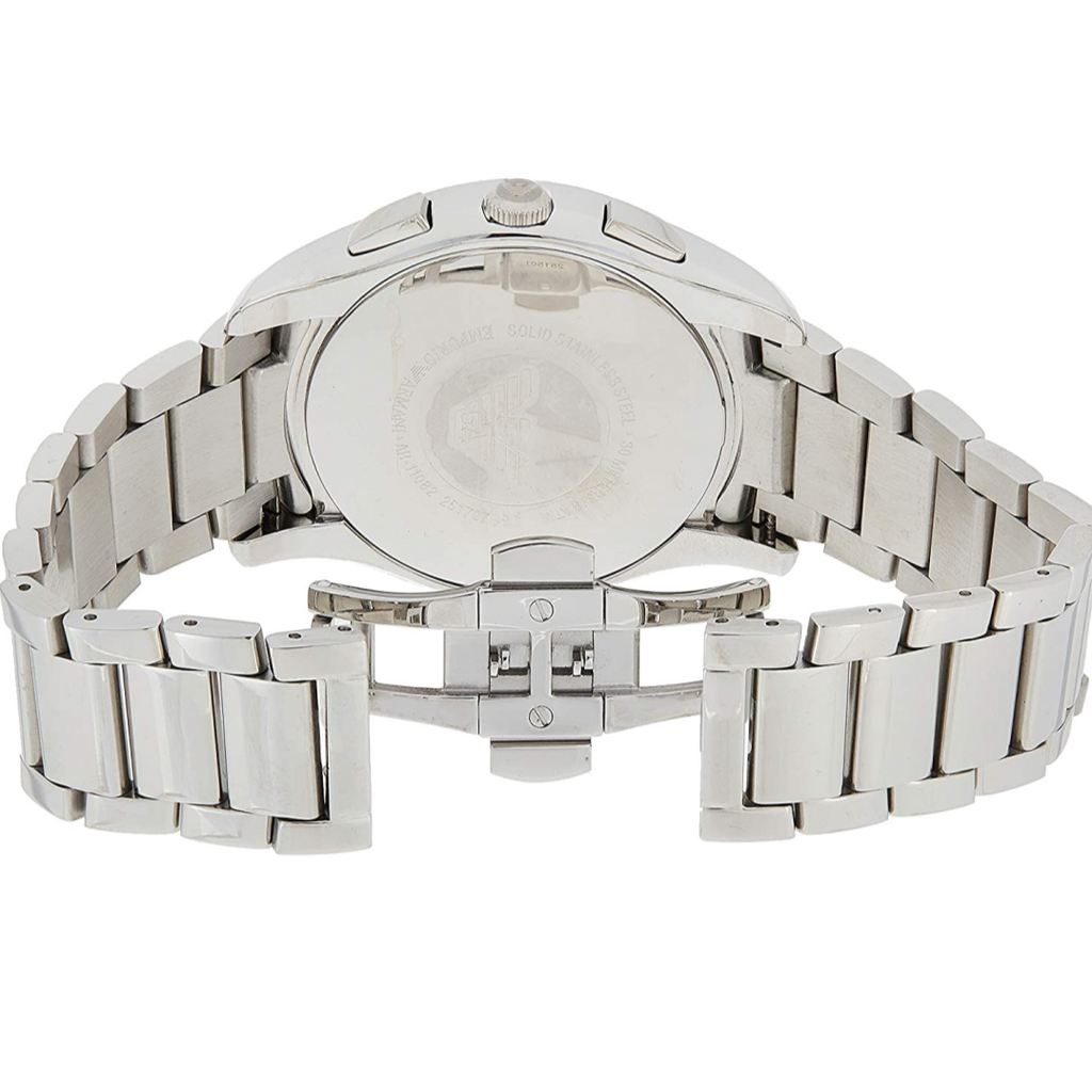 Emporio Armani Chronograph Quartz Blue Dial Silver Steel Strap Watch For Men - AR11082