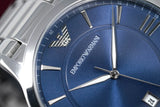 Emporio Armani Giovanni Quartz Blue Dial Silver Steel Strap Watch For Men - AR11227