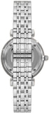 Emporio Armani Gianni T-Bar Quartz Silver Dial Silver Steel Strap Watch For Women - AR11445