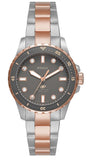 Fossil Blue Dive Three Hand Gray Dial Two Tone Steel Strap Watch For Women - ES5348
