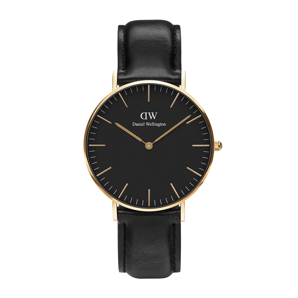 Daniel Wellington Classic Reading Black Dial Black Leather Strap Watch For Men - DW00100129