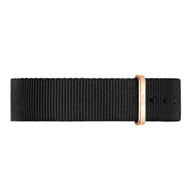 Daniel Wellington Classic Cornwall White Dial Black Nylon Strap Watch For Men - DW00100257