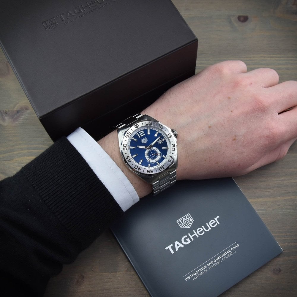 Tag Heuer Formula 1 Calibre 6 Automatic Blue Dial Silver Steel Strap Watch for Men - WAZ2014.BA0842