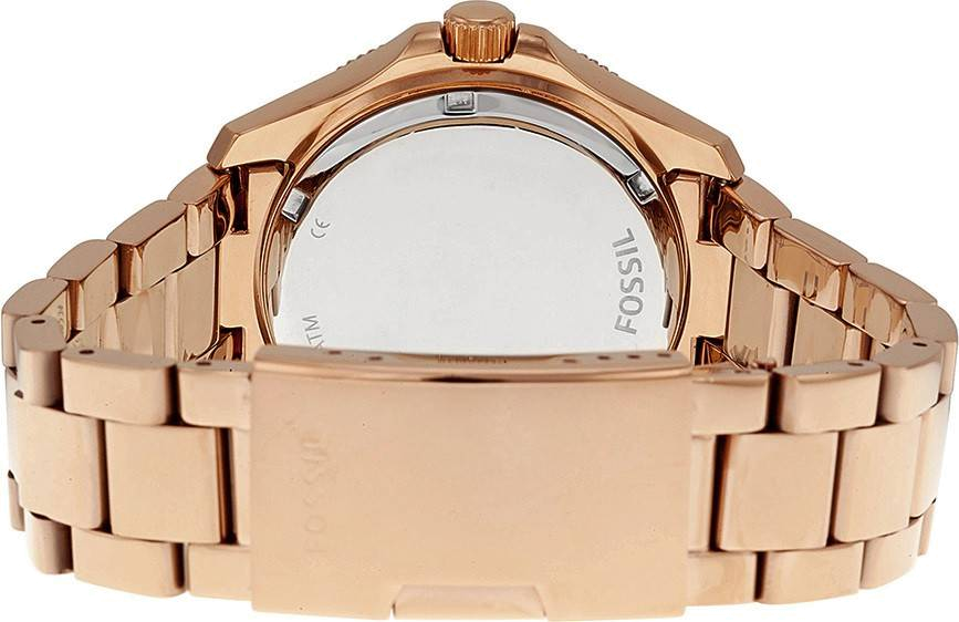 Fossil Cecile Rose Gold Dial Rose Gold Steel Strap Watch for Women - AM4483