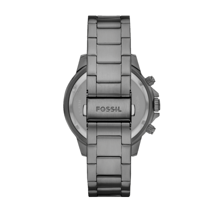 Fossil Bannon Multifunction Chronograph Grey Dial Grey Steel Strap Watch for Men - BQ2491