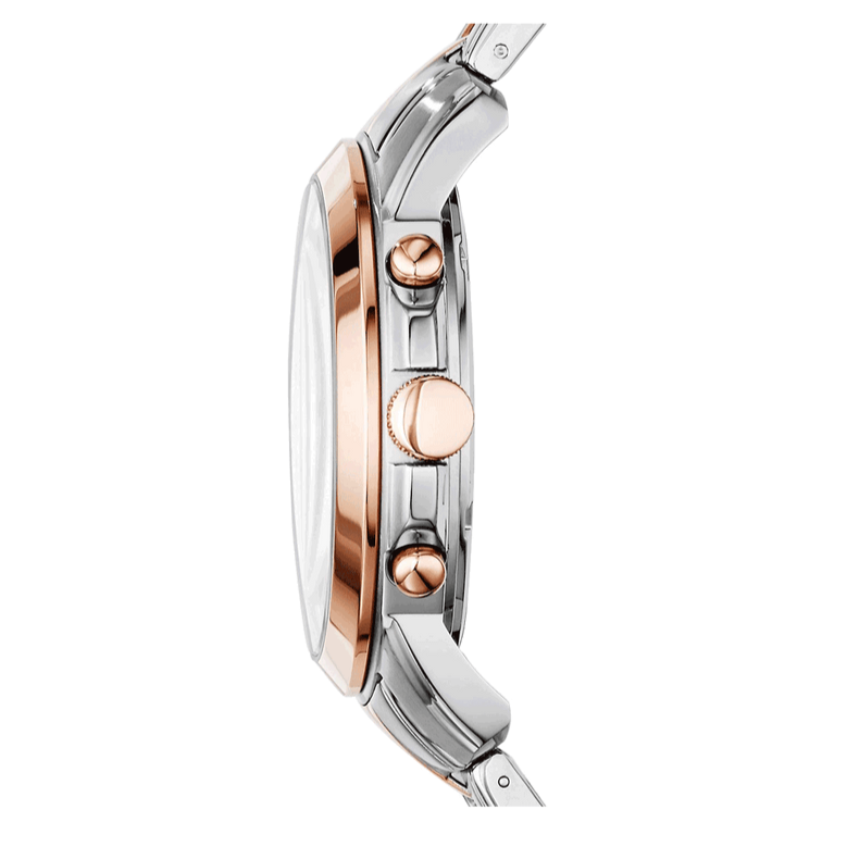 Fossil Grant Chronograph Blue Dial Two Tone Steel Strap Watch for Men - FS5024